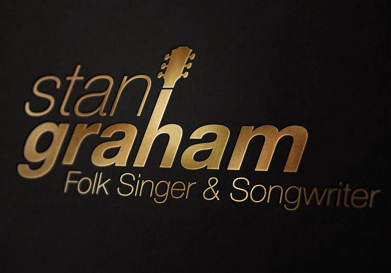 Close up of a logo design for Stan Graham singer songwriter
