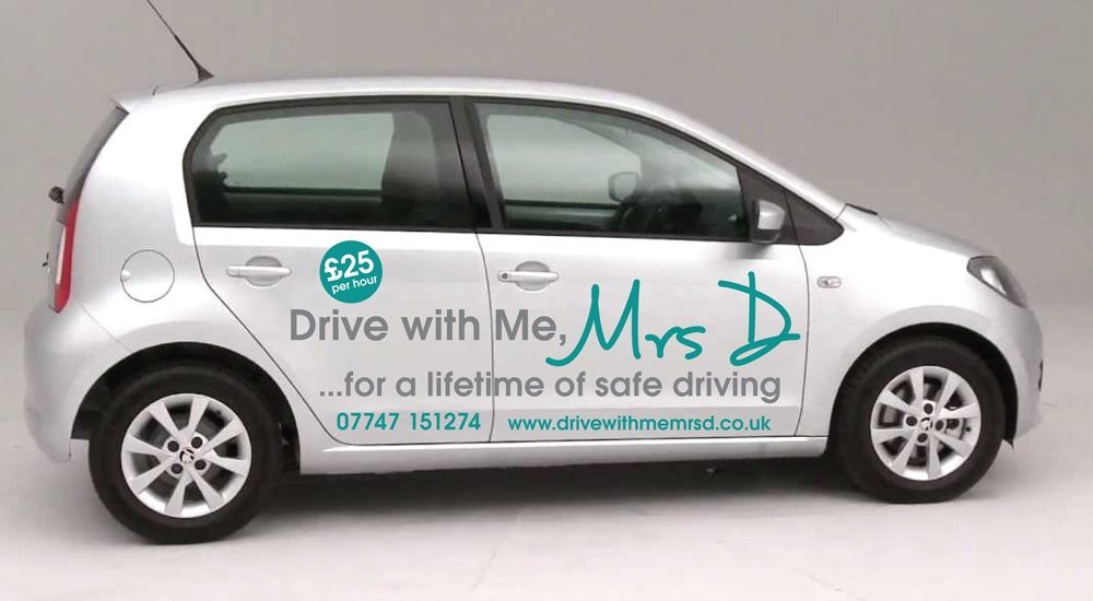 Drive with Me Mrs D Vehicle Graphics